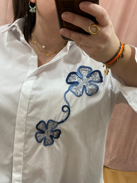 Chemise blanche GT FLOWER