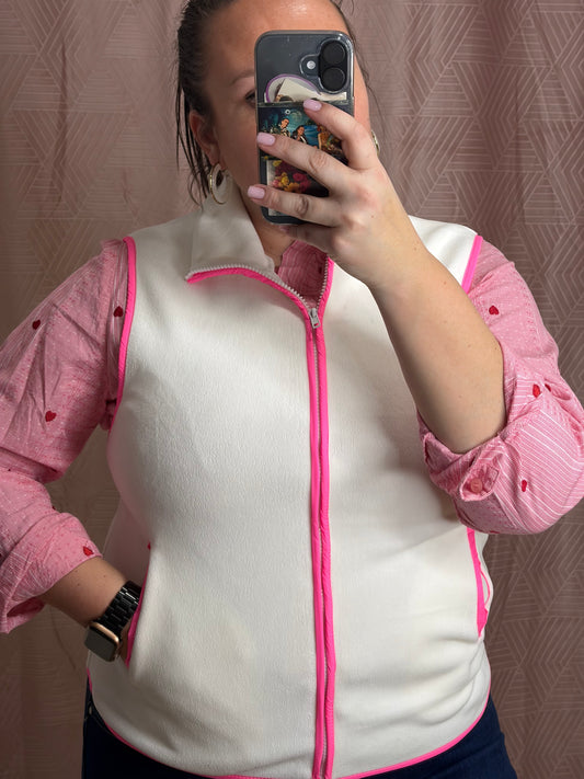 Polaire blanche S/M CARLA