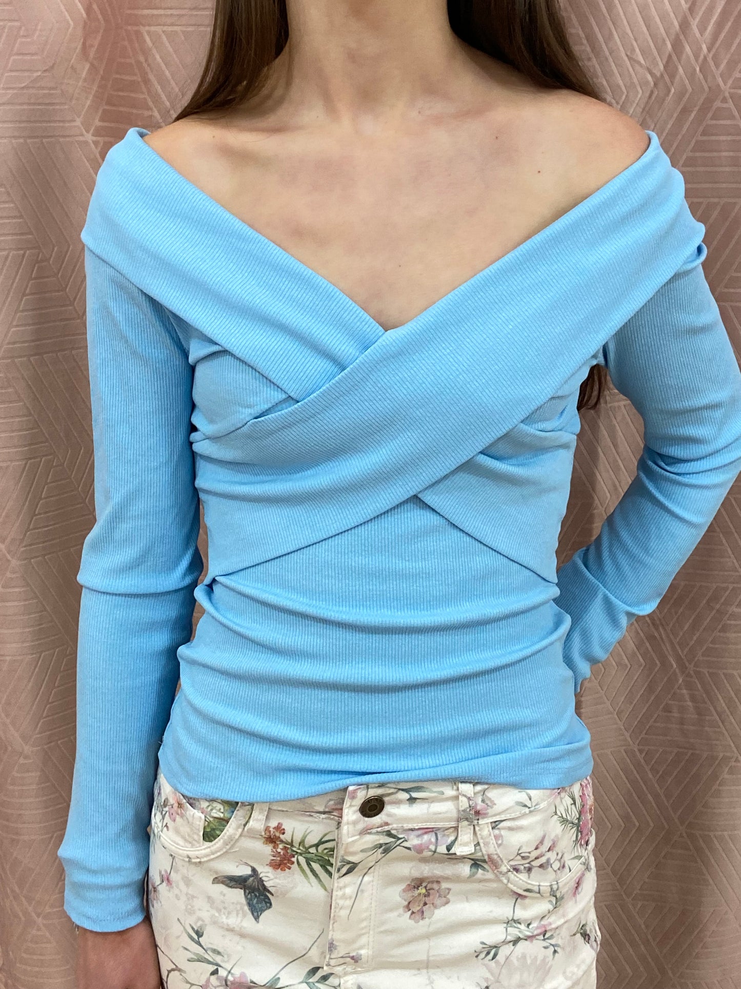 Top bleu ciel FANNY