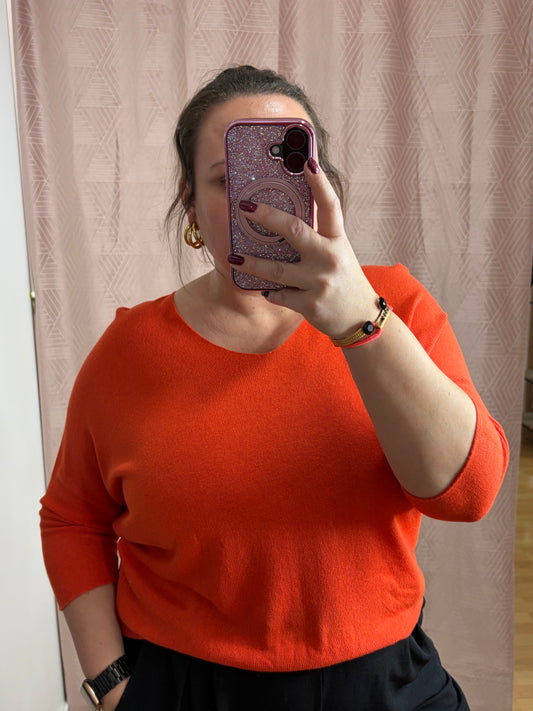 Pull rouge orange SAM