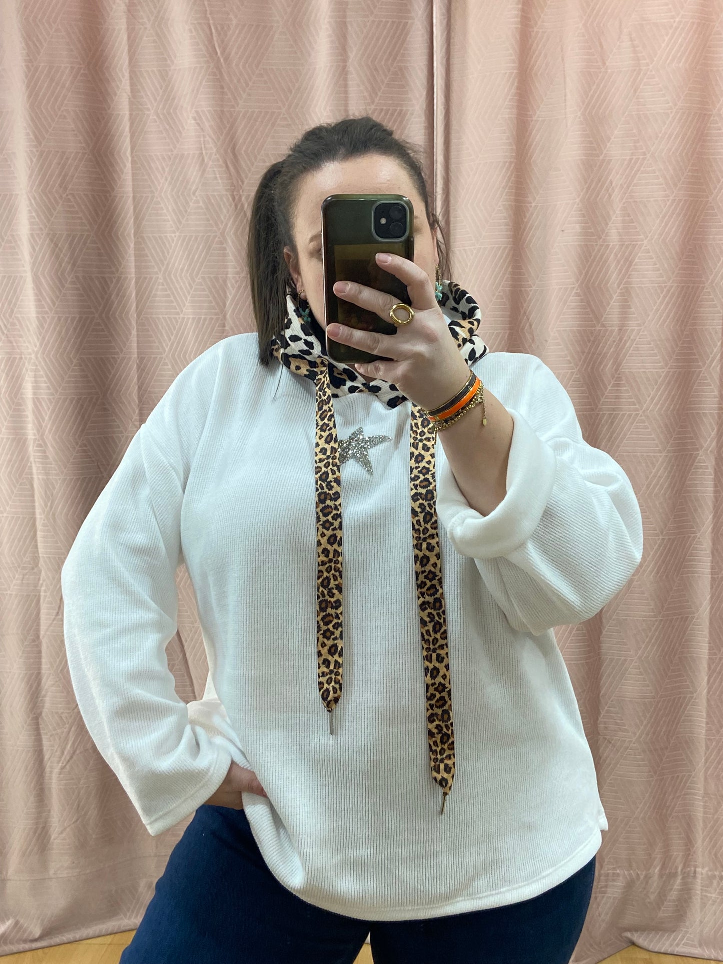Sweat blanc STRASSLEO