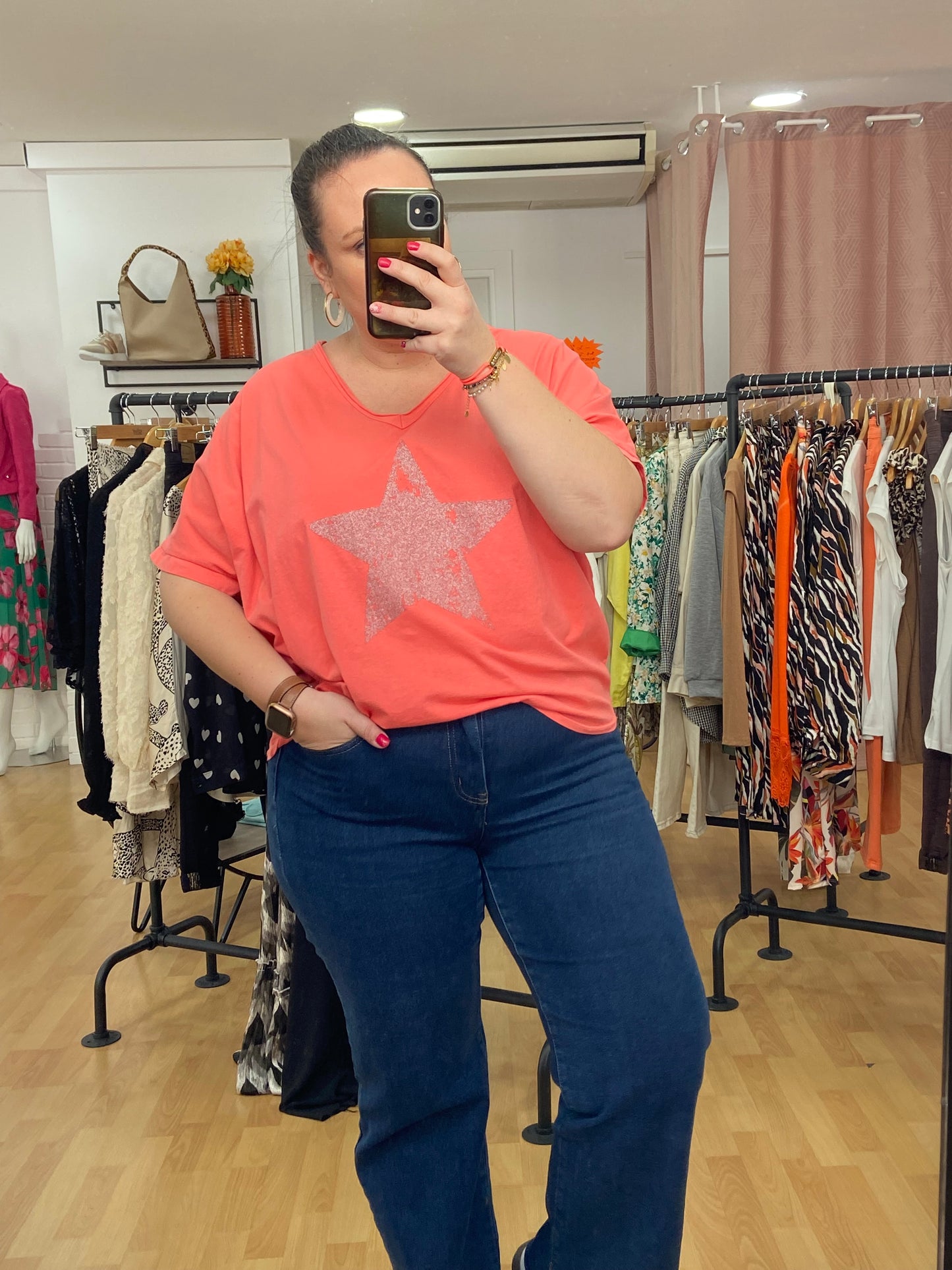 Tee-shirt corail ÉTOILE