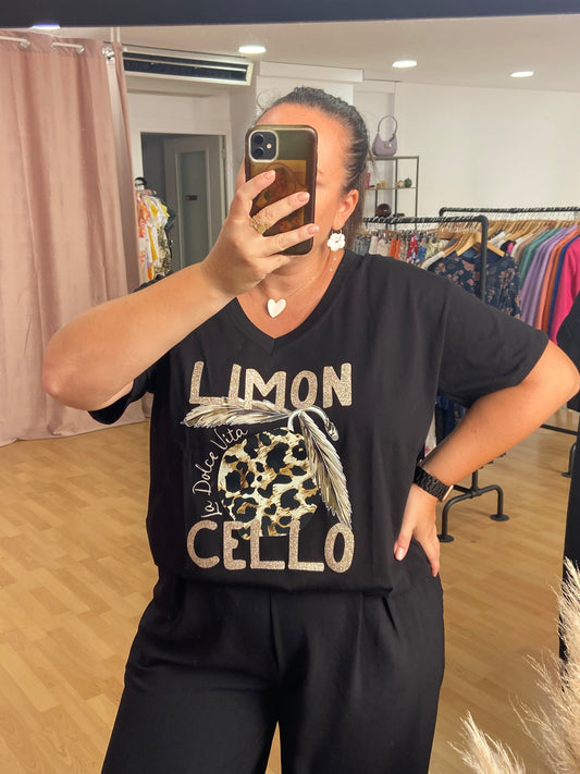 Teeshirt noir LEMON CELLO