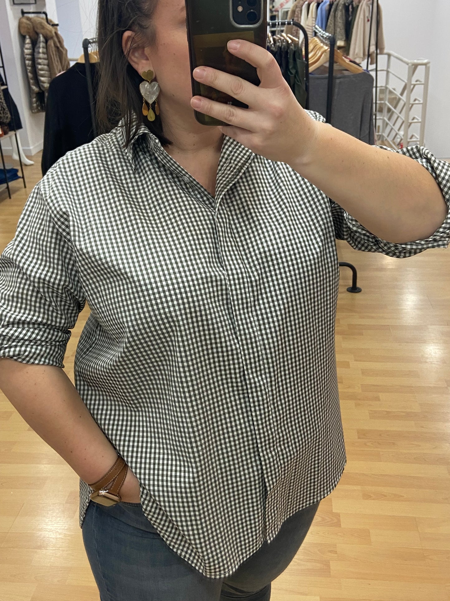 Chemise kaki VICHY
