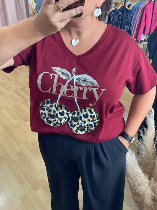 Teeshirt bordeaux CHERRY