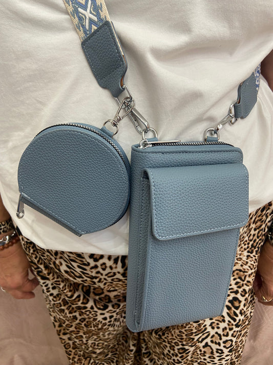 Pochette gris bleuté TÉLÉPHONE