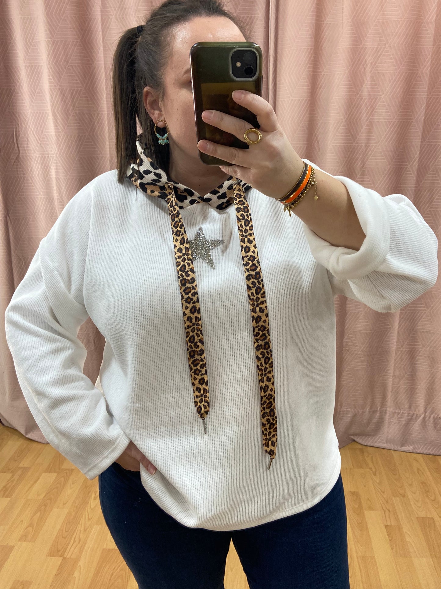 Sweat blanc STRASSLEO
