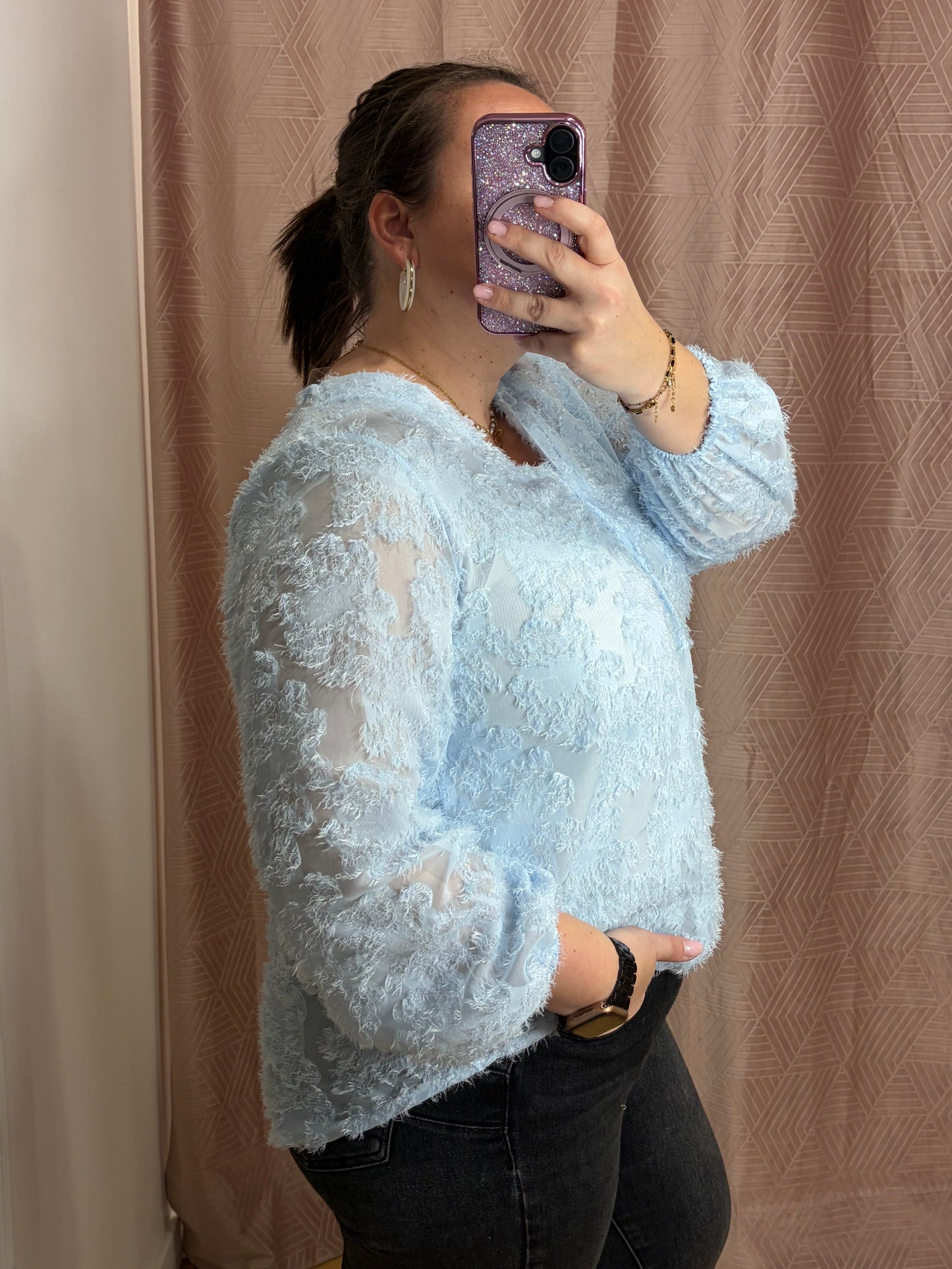 Blouse bleu ciel ROYAL