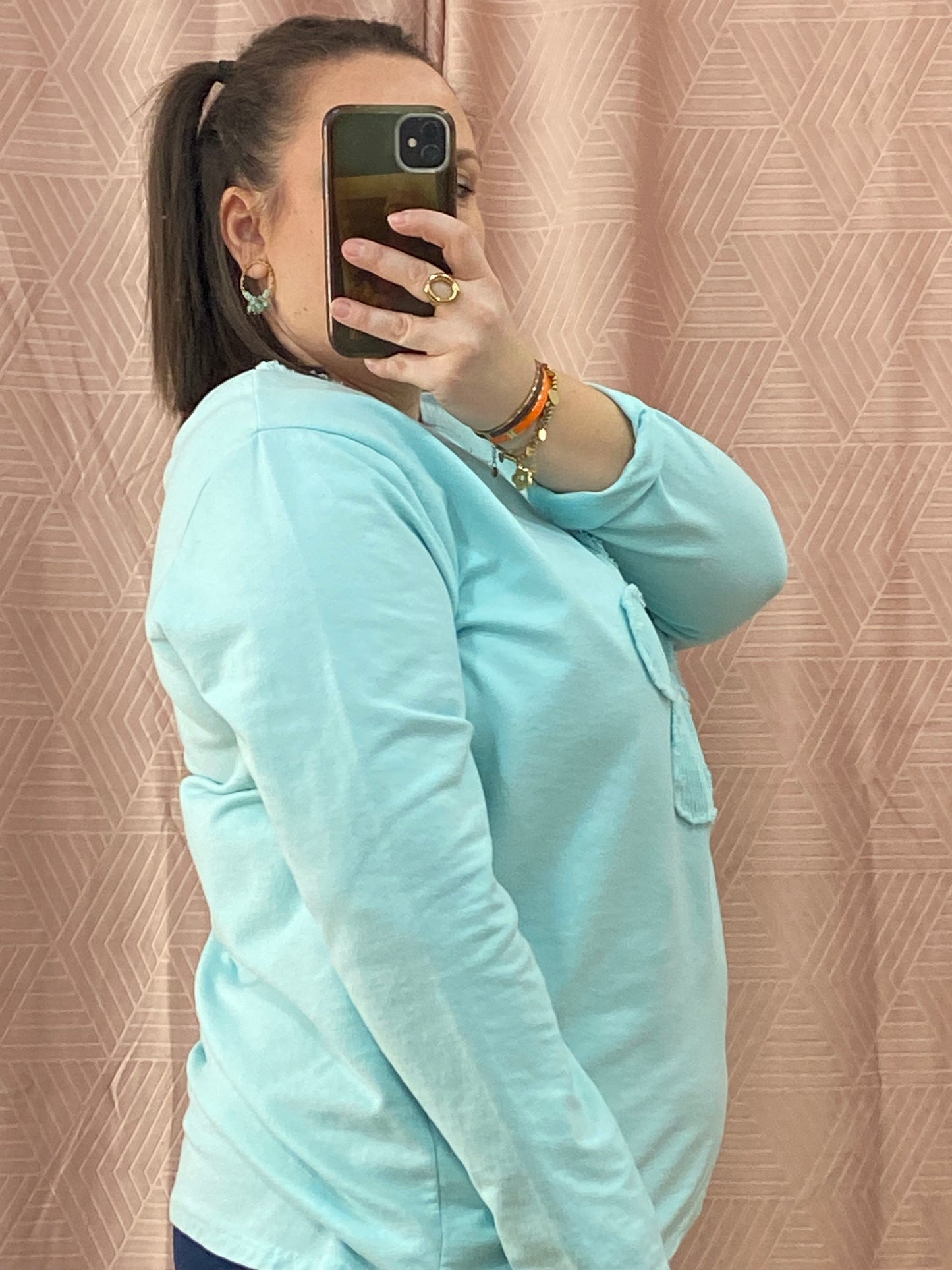 Pull vert d'eau NINA