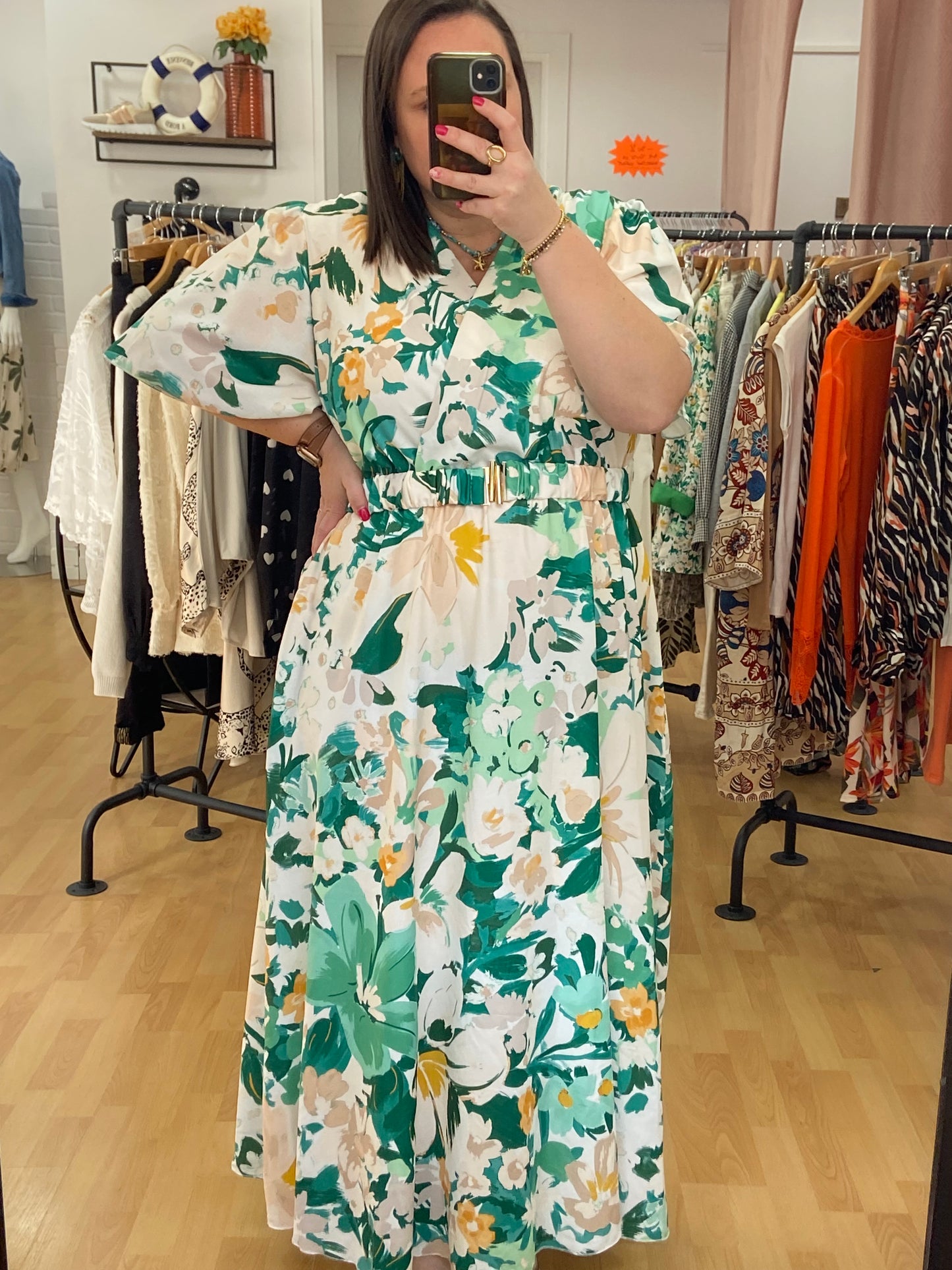 Robe verte NATHALIE