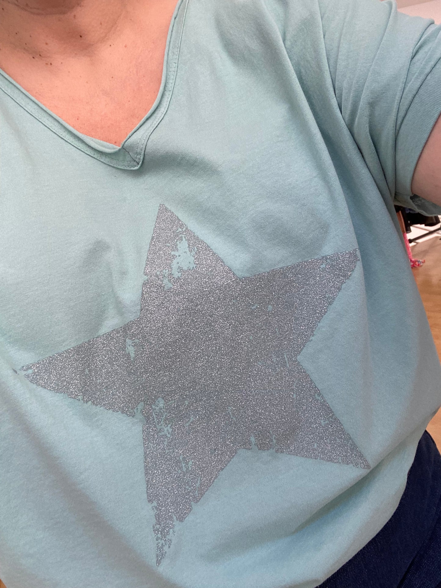 Tee-shirt céladon ÉTOILE