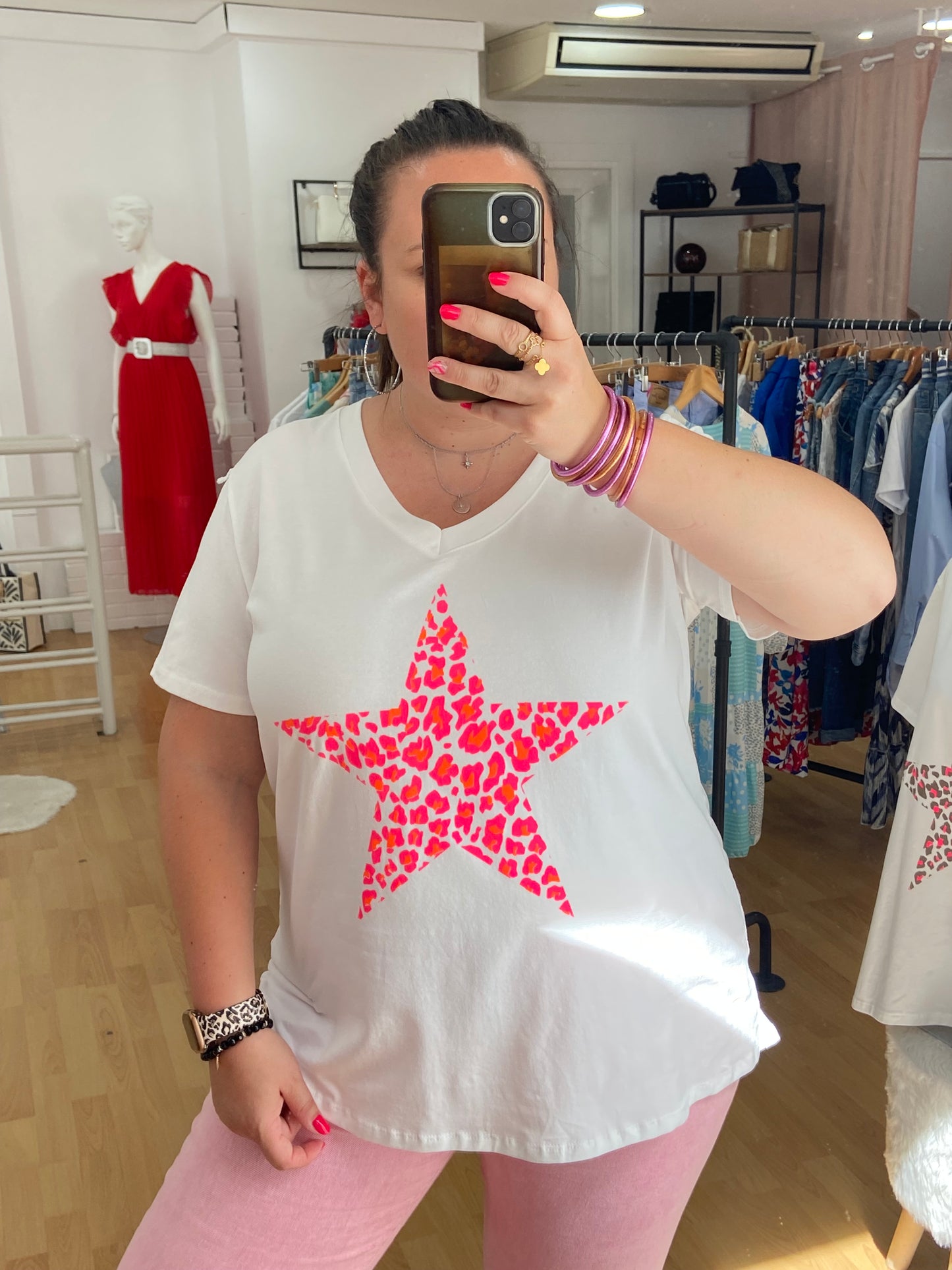 Teeshirt rose GT STAR