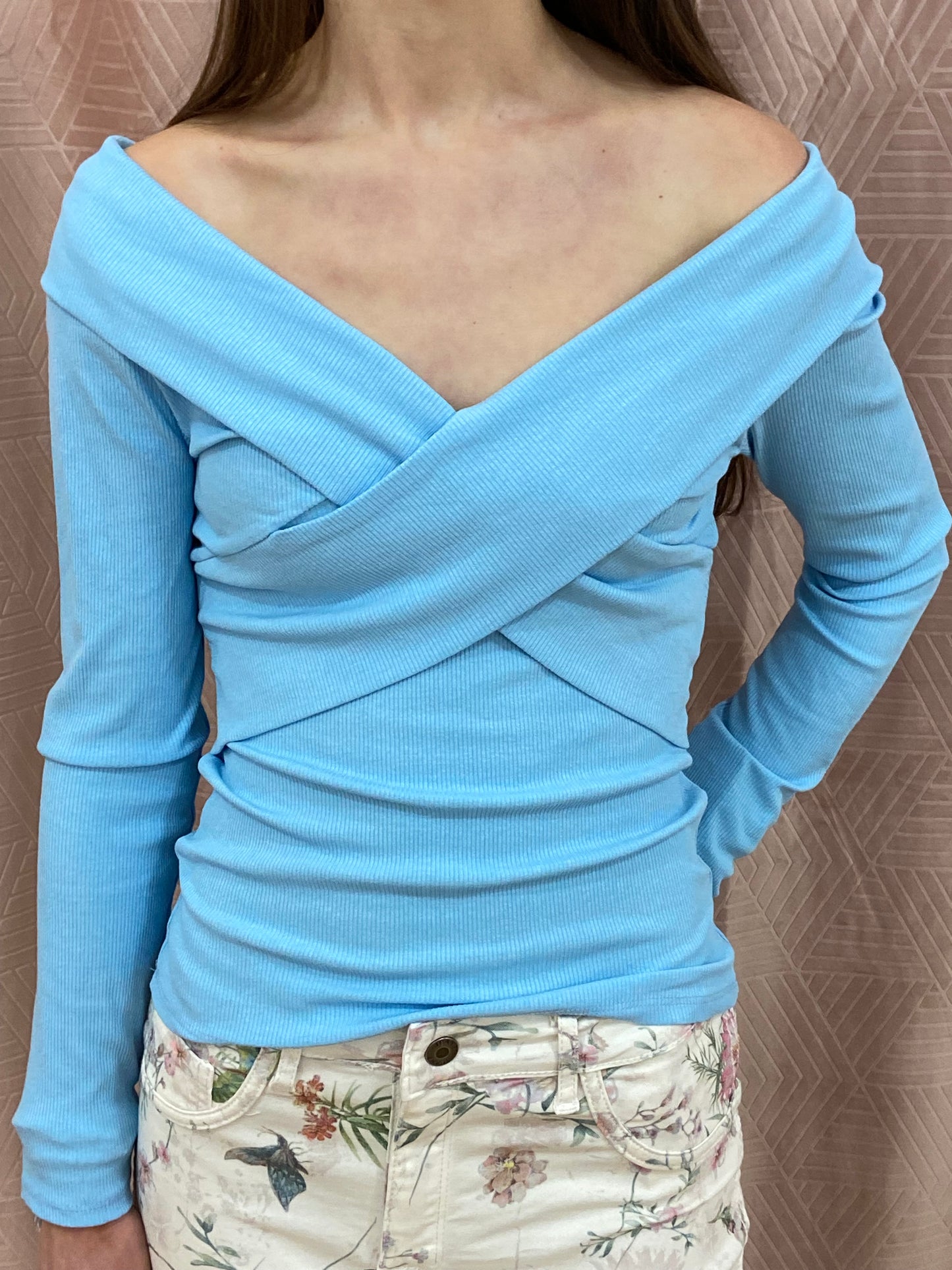 Top bleu ciel FANNY