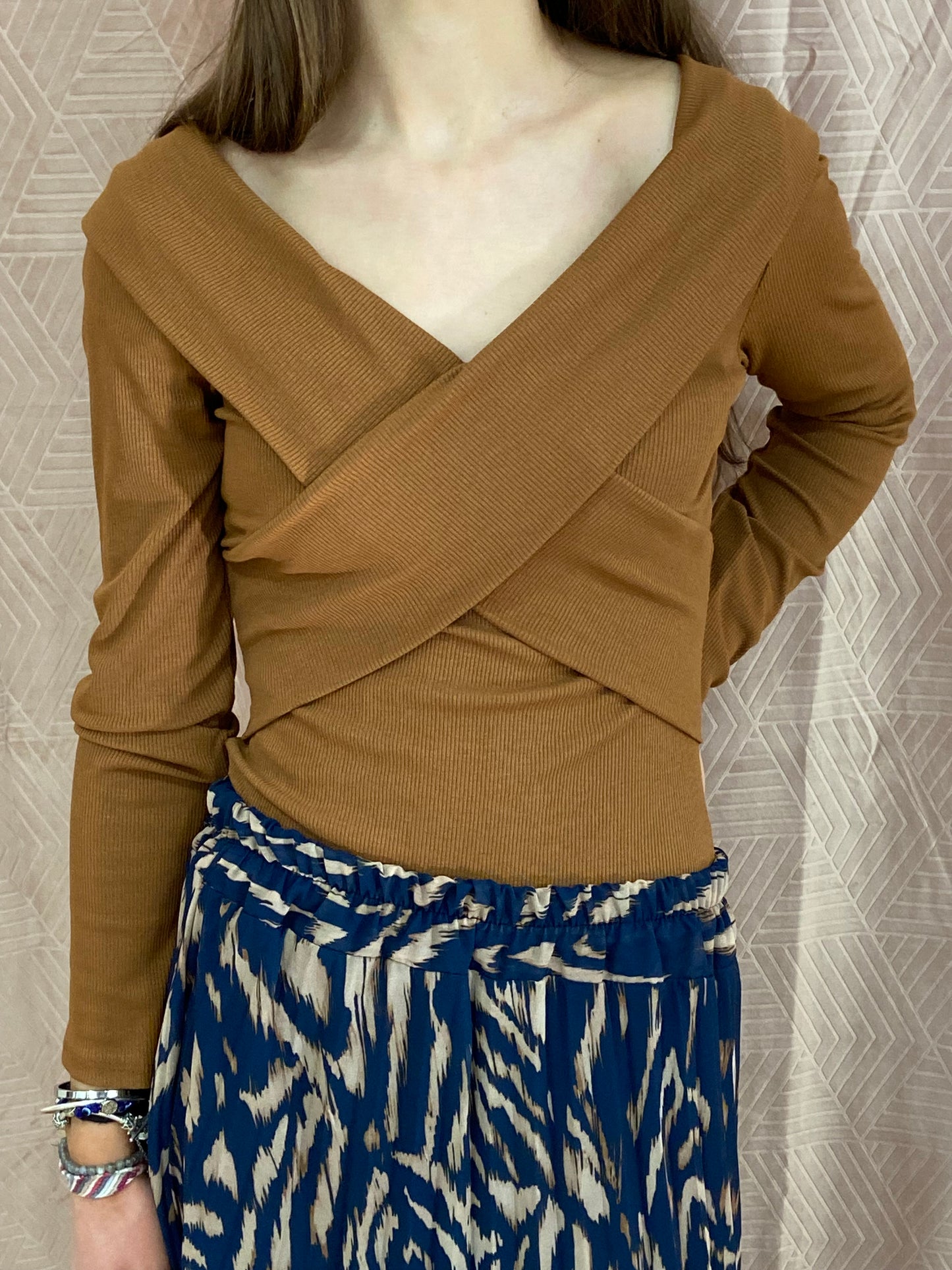 Top marron FANNY