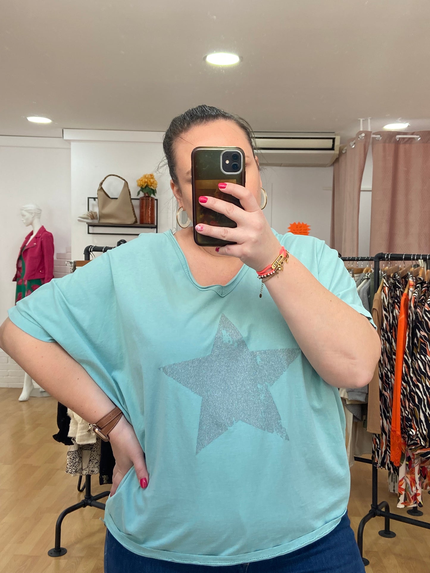 Tee-shirt céladon ÉTOILE