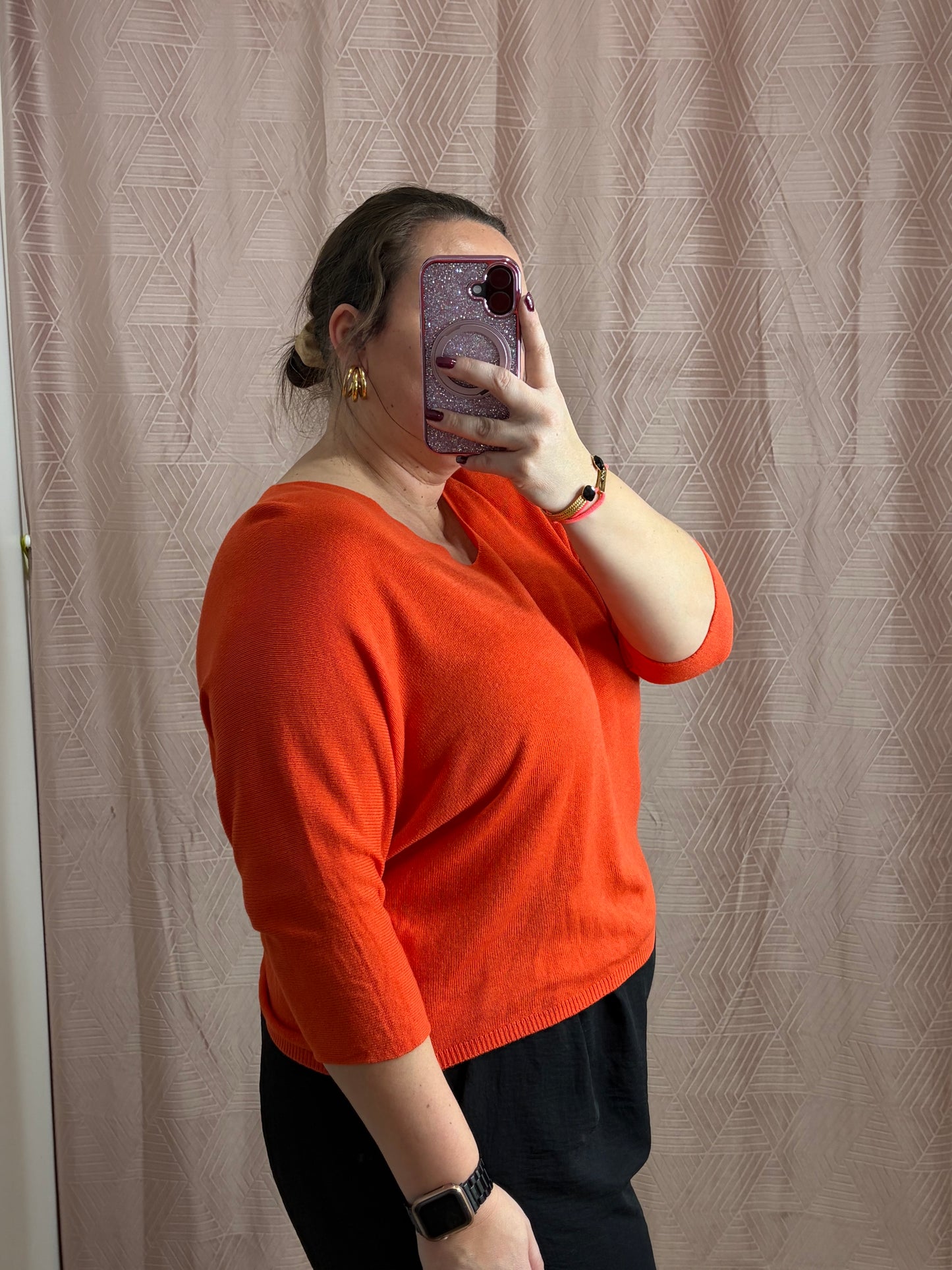 Pull rouge orange SAM