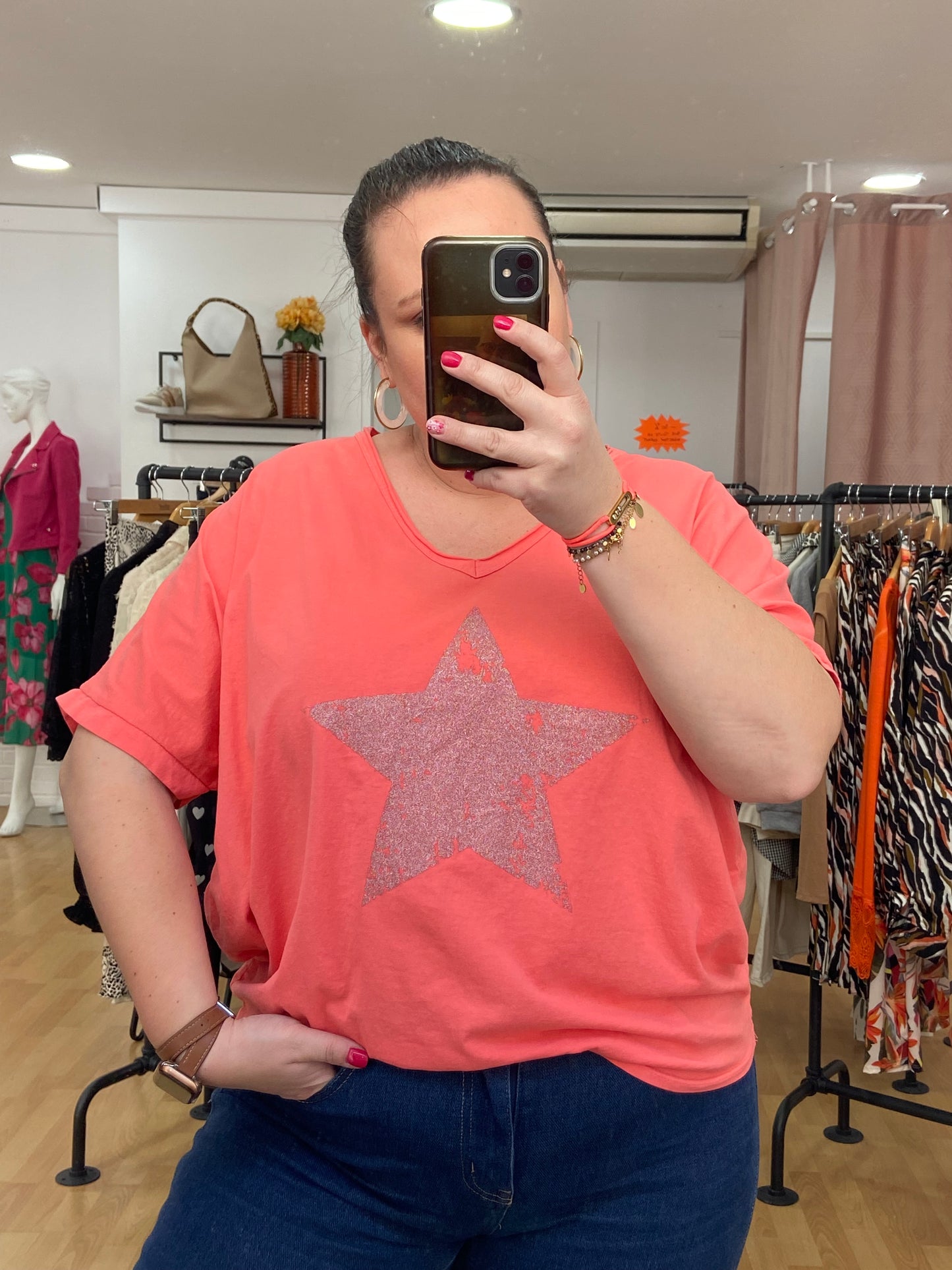 Tee-shirt corail ÉTOILE