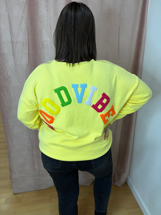 Pull jaune GT GOODVIBES