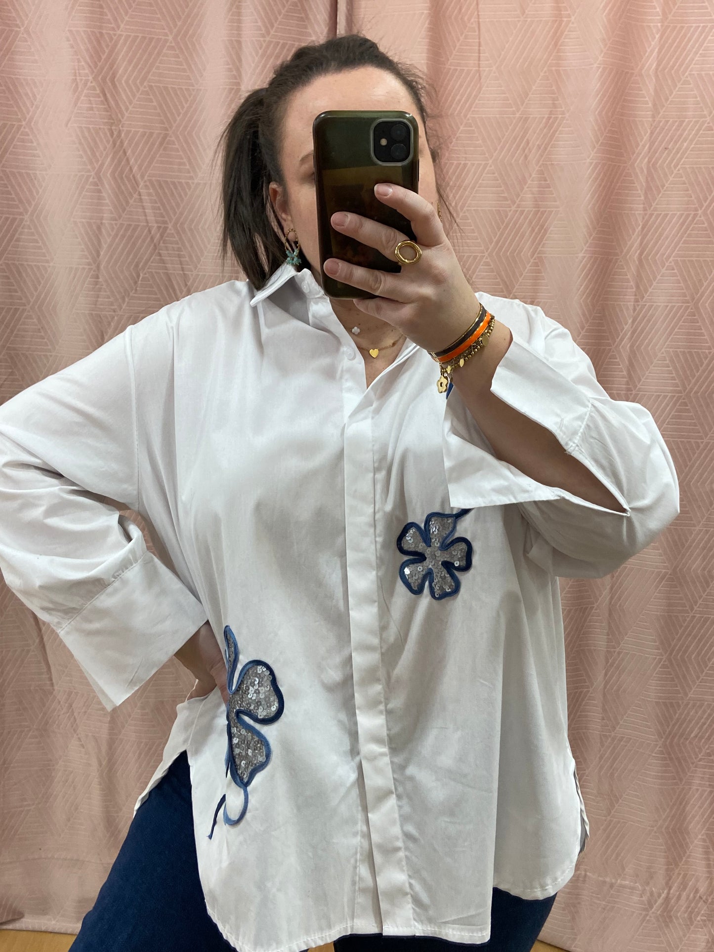 Chemise blanche FLOWER