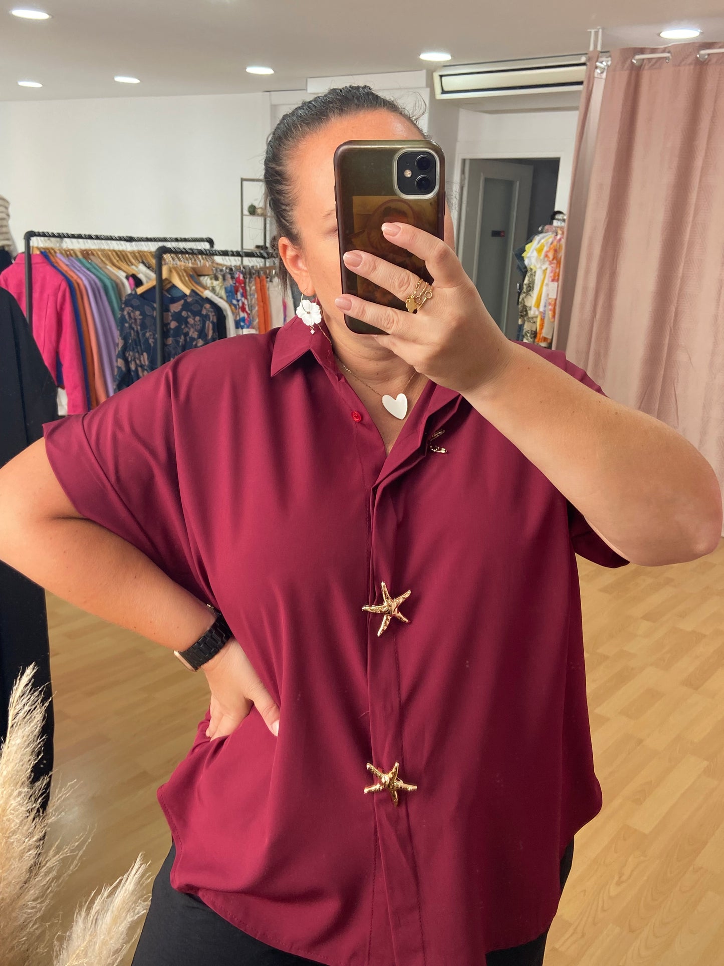 Chemise bordeaux ÉTOILE