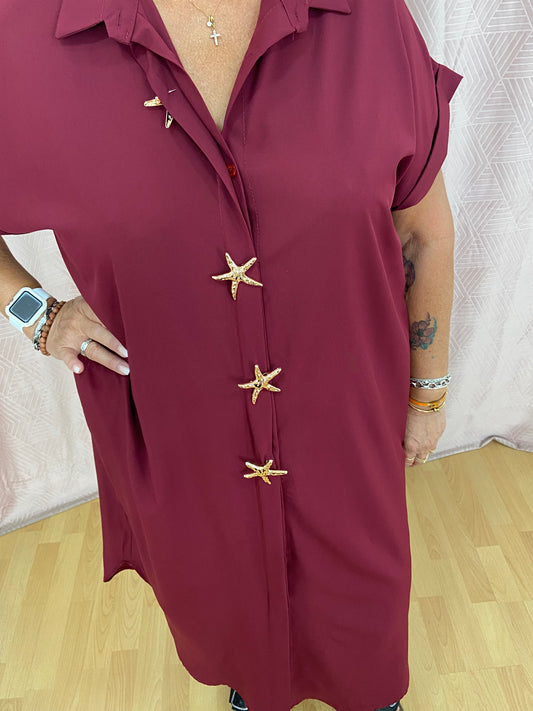 Robe bordeaux ÉTOILE DE MER