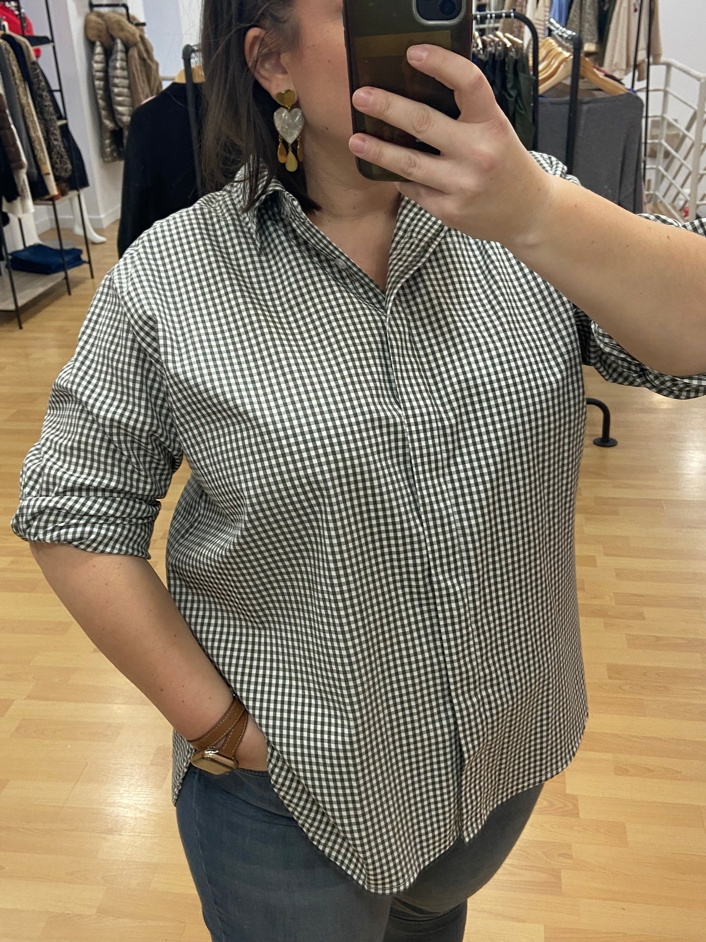 Chemise kaki VICHY