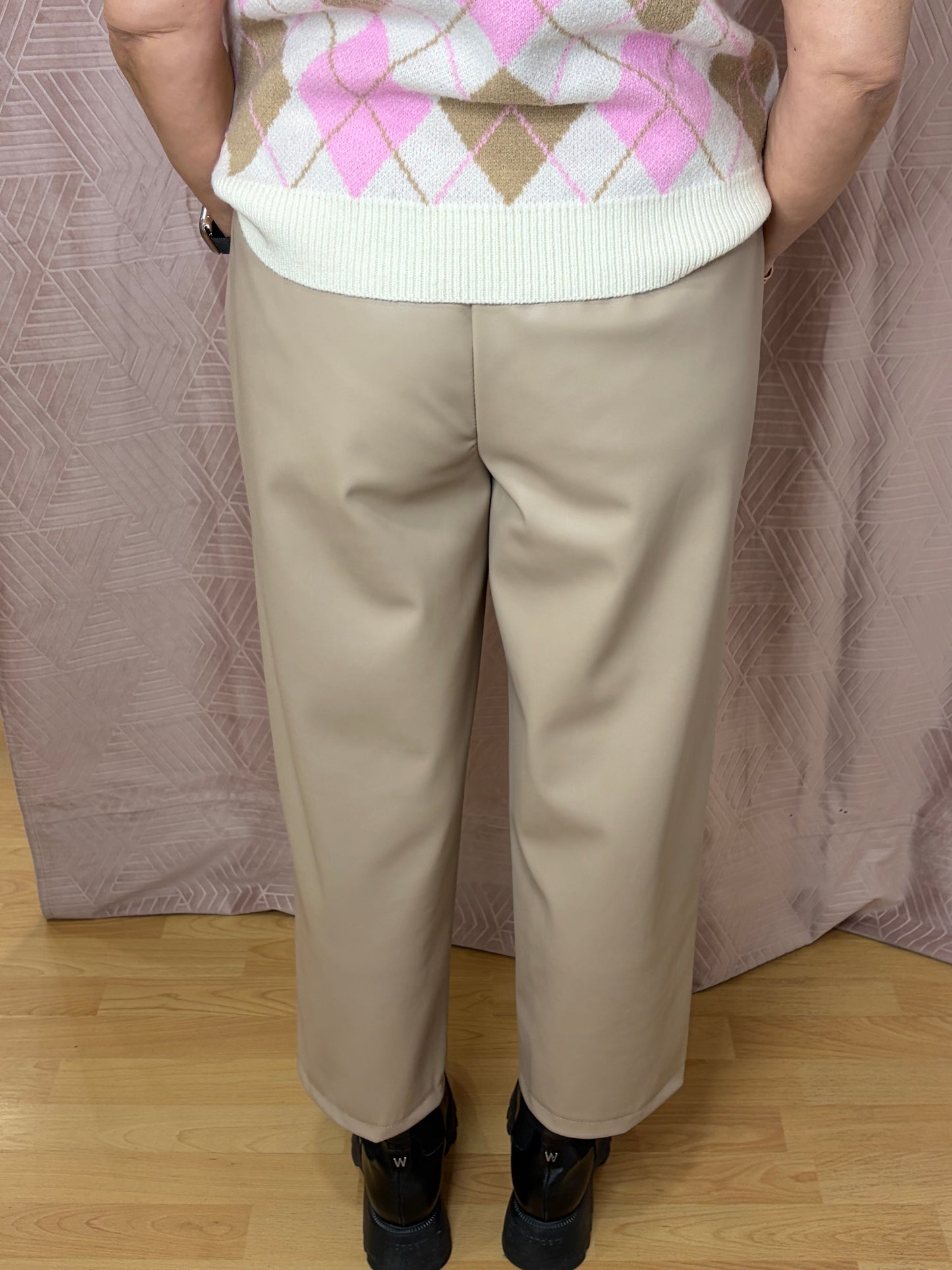 Pantalon beige SIMILI