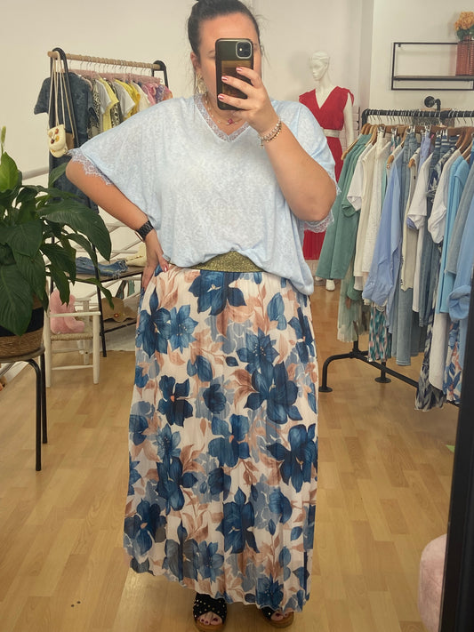 Teeshirt bleu ciel LACE