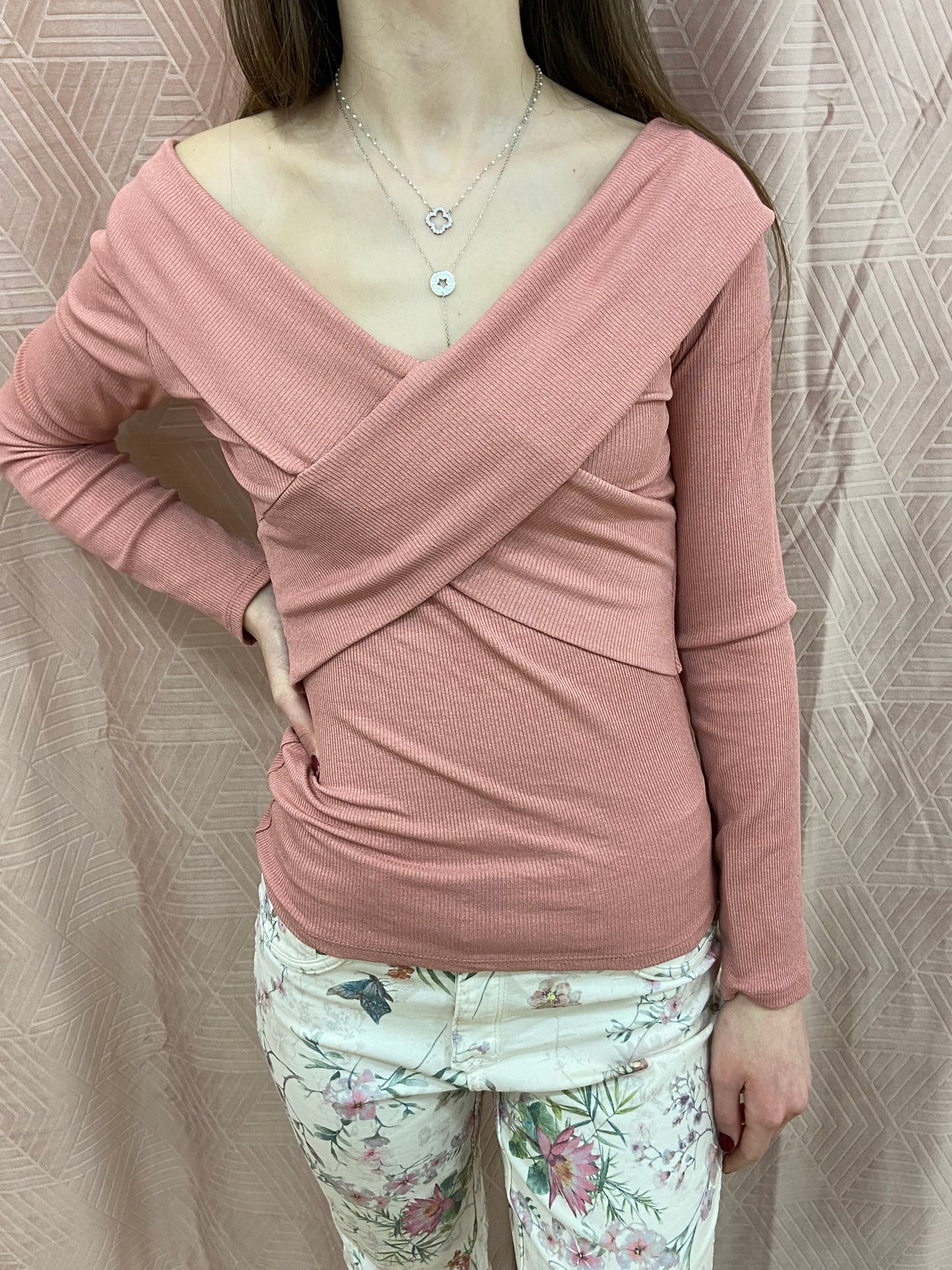 Top vieux rose FANNY