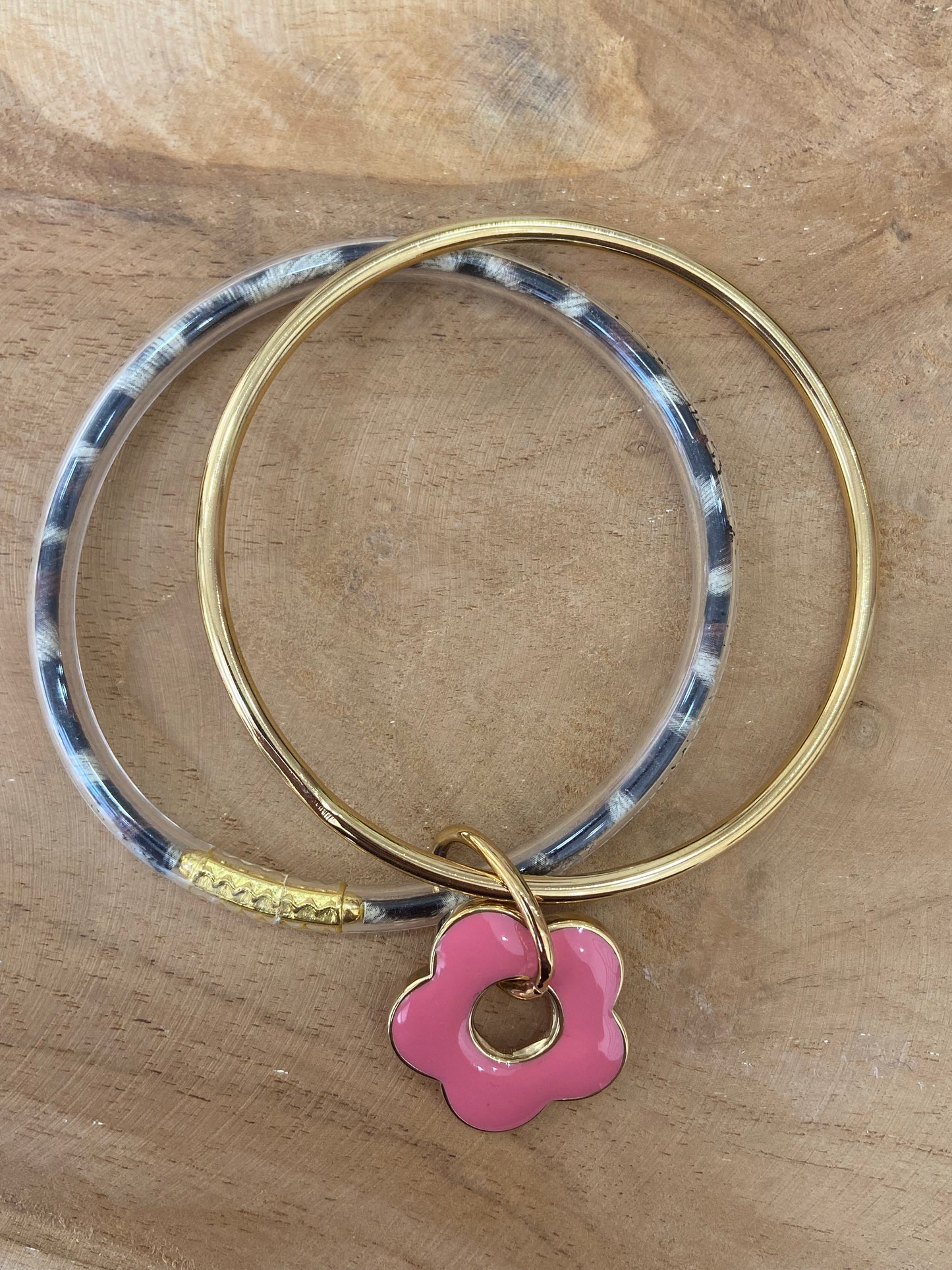 Bracelet jonc rose TAHITI
