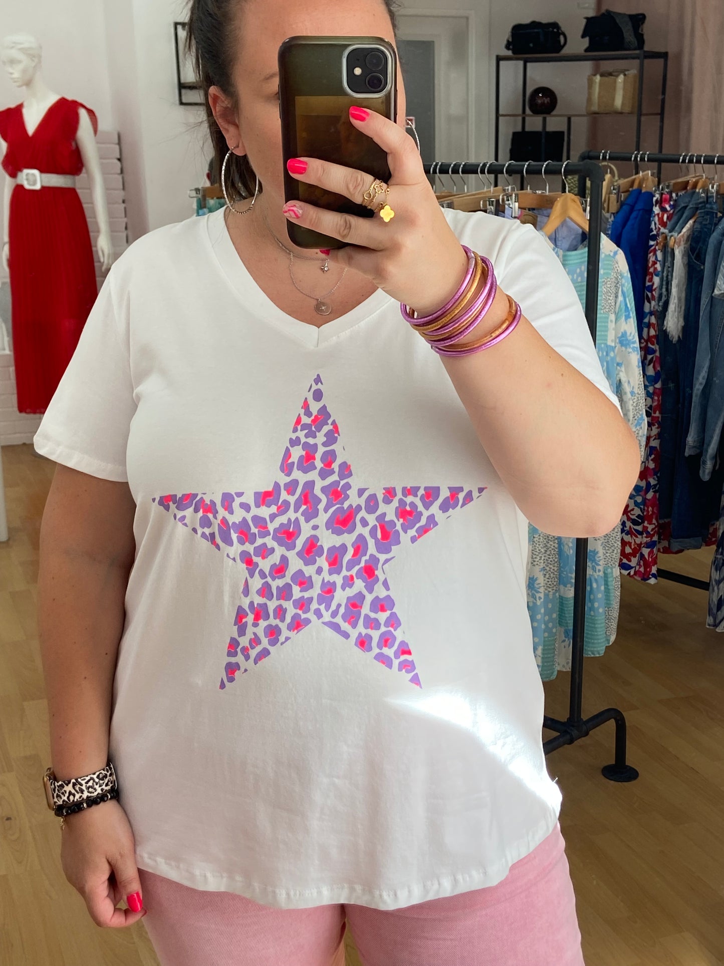 Teeshirt lilas STAR