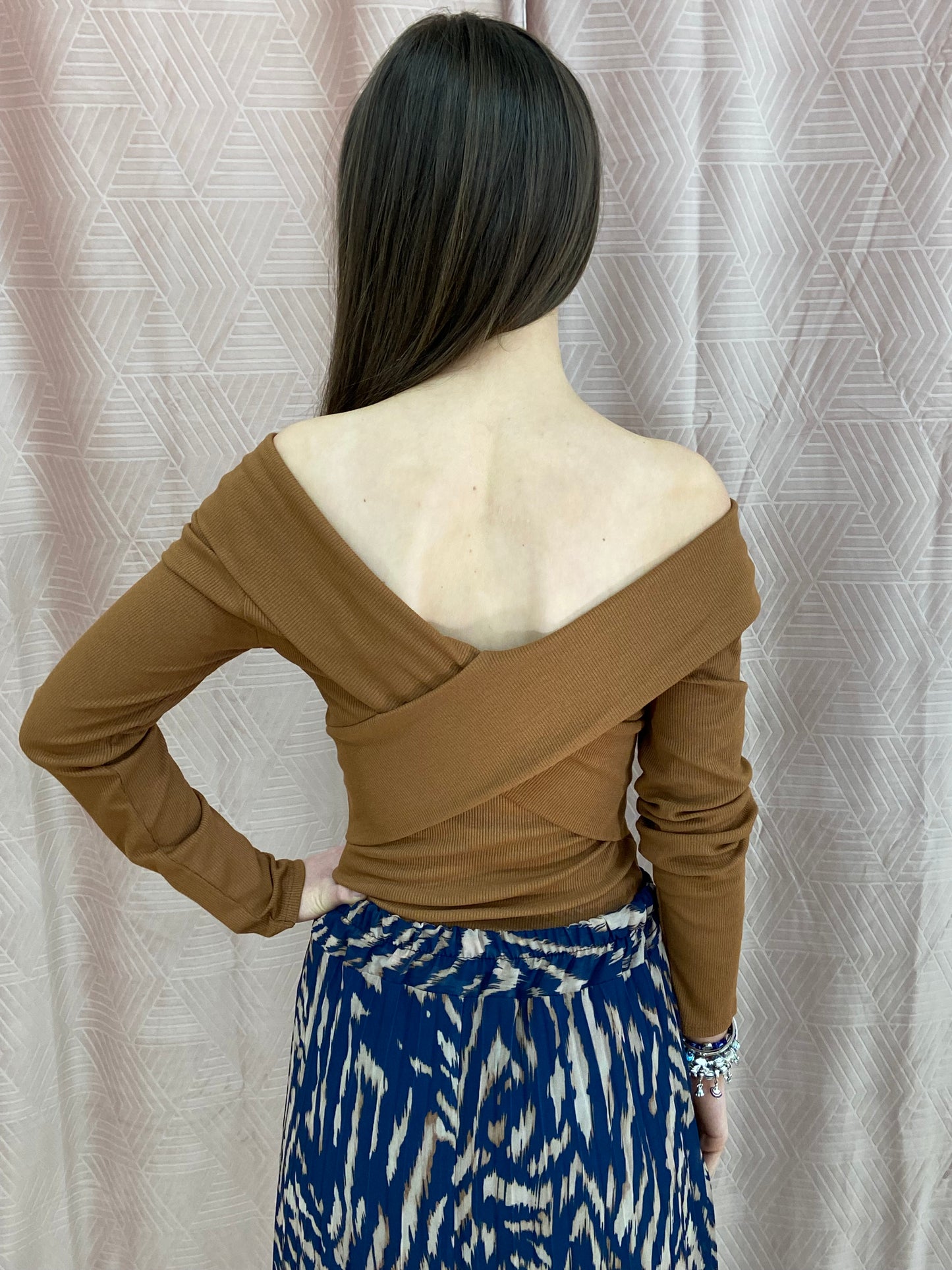 Top marron FANNY