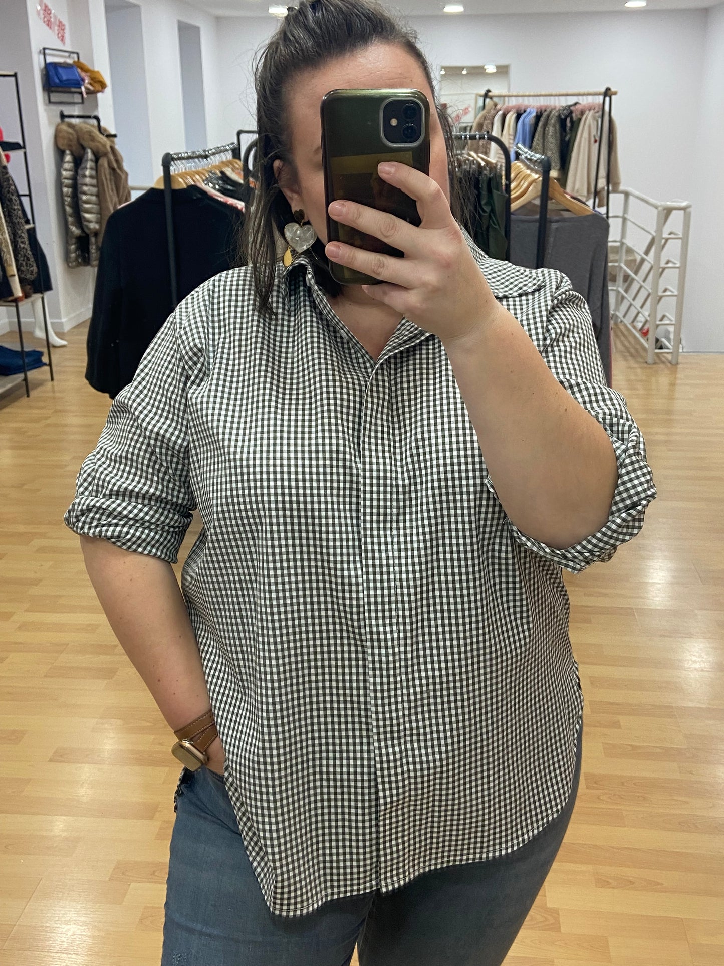 Chemise kaki VICHY