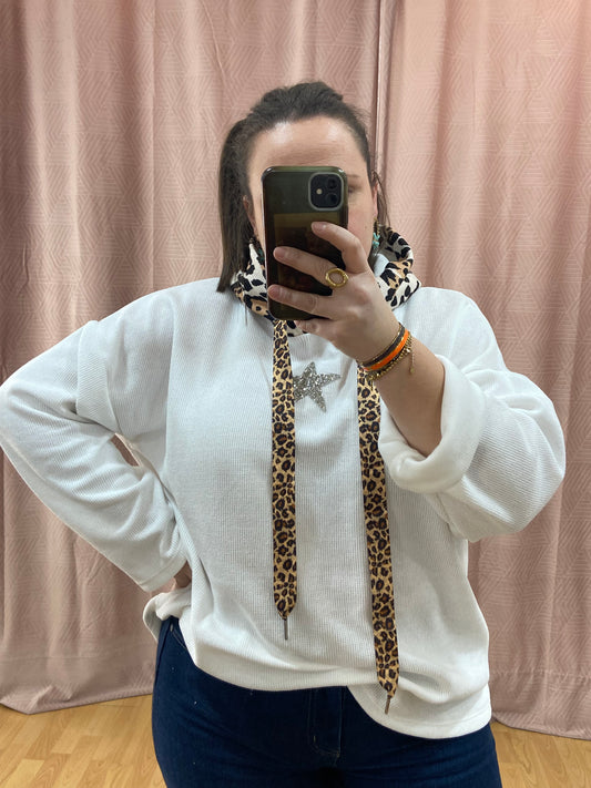 Sweat blanc STRASSLEO