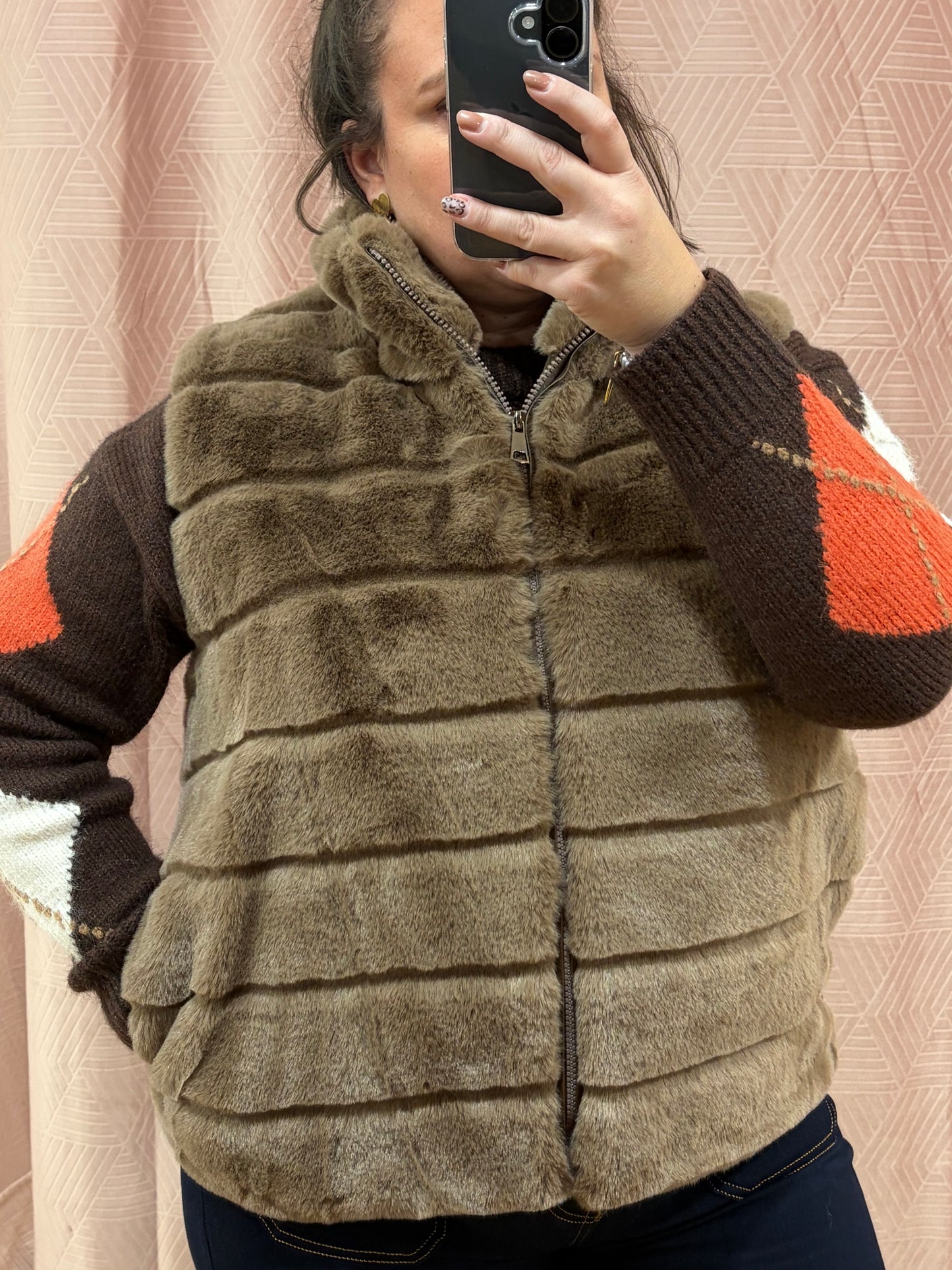 Gilet marron glacé GT MOUMOUTE