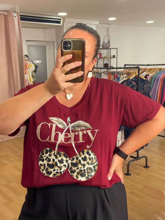 Teeshirt bordeaux GT CHERRY