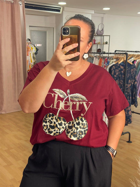 Teeshirt bordeaux CHERRY