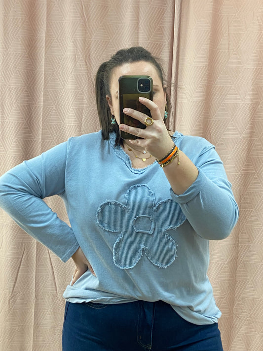 Pull bleu ciel NINA