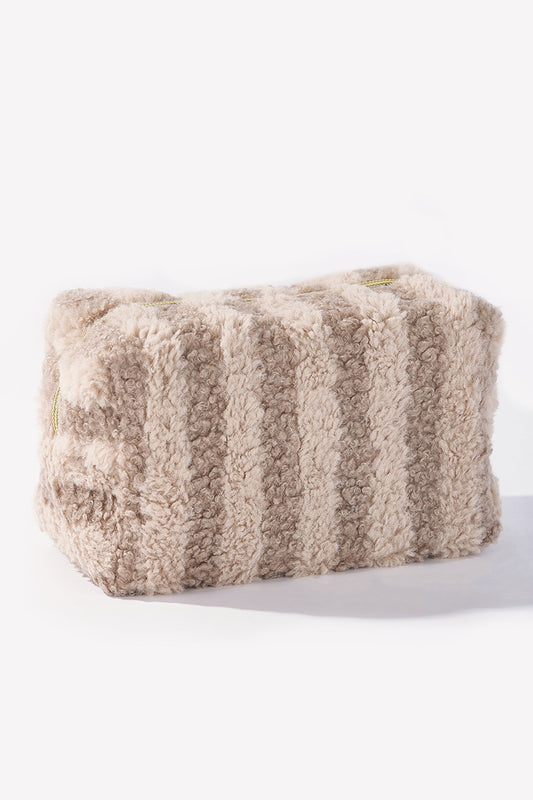 Trousse beige RAYURES