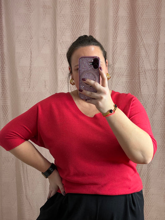 Pull rouge carmin SAM