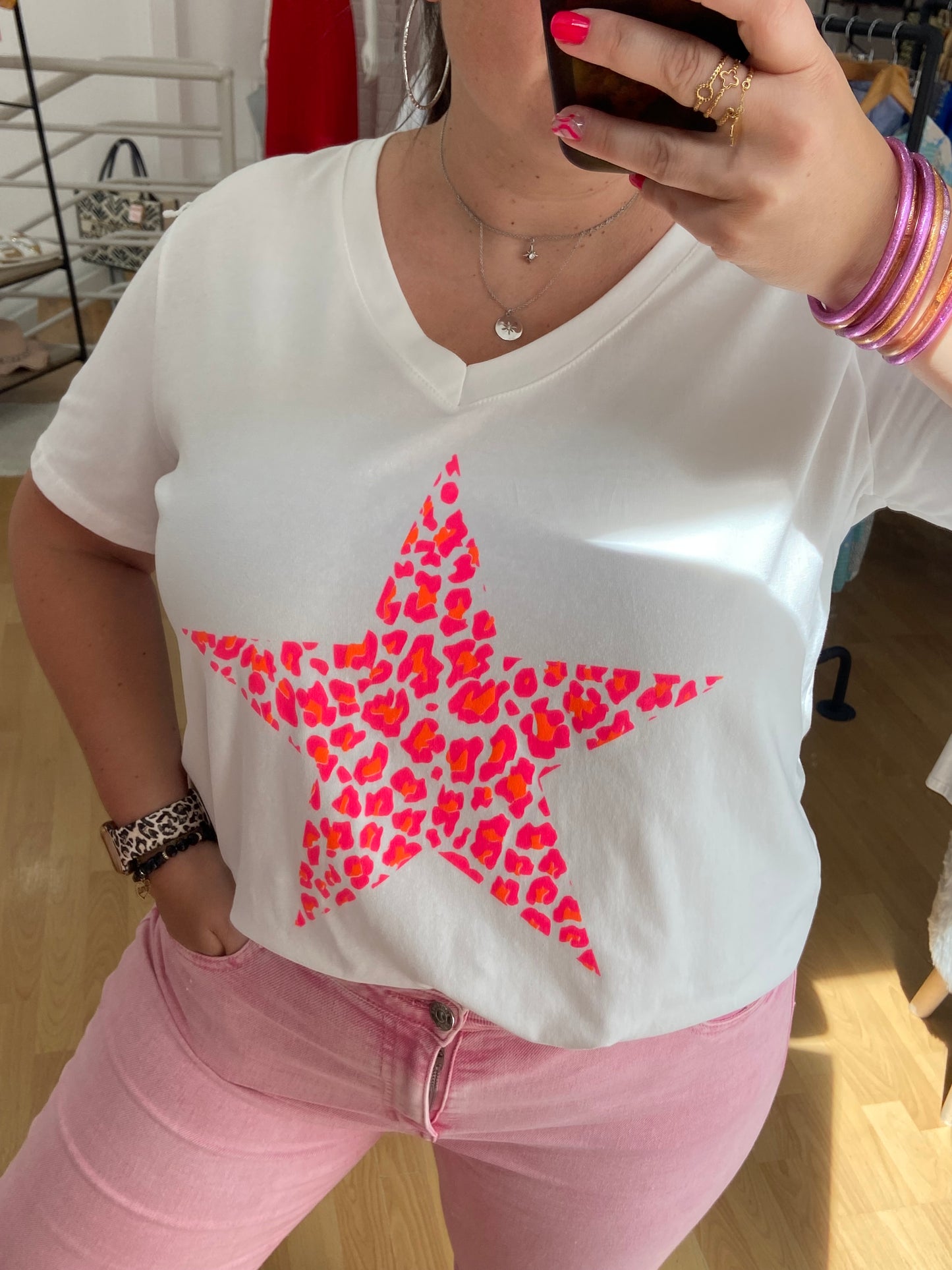 Teeshirt rose GT STAR