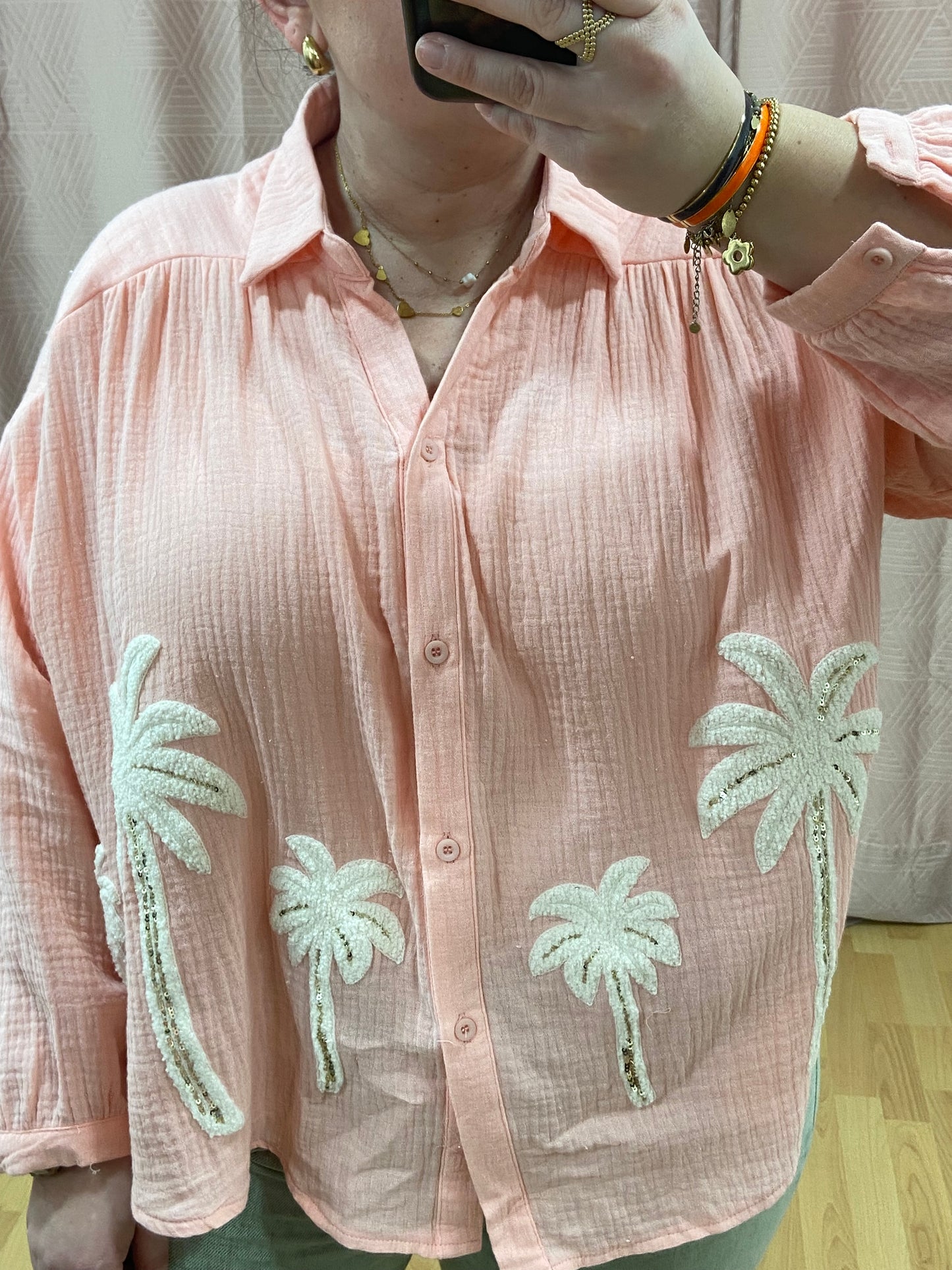 Chemise saumon PALMIER