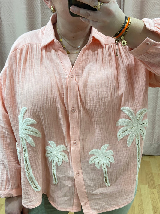 Chemise saumon PALMIER