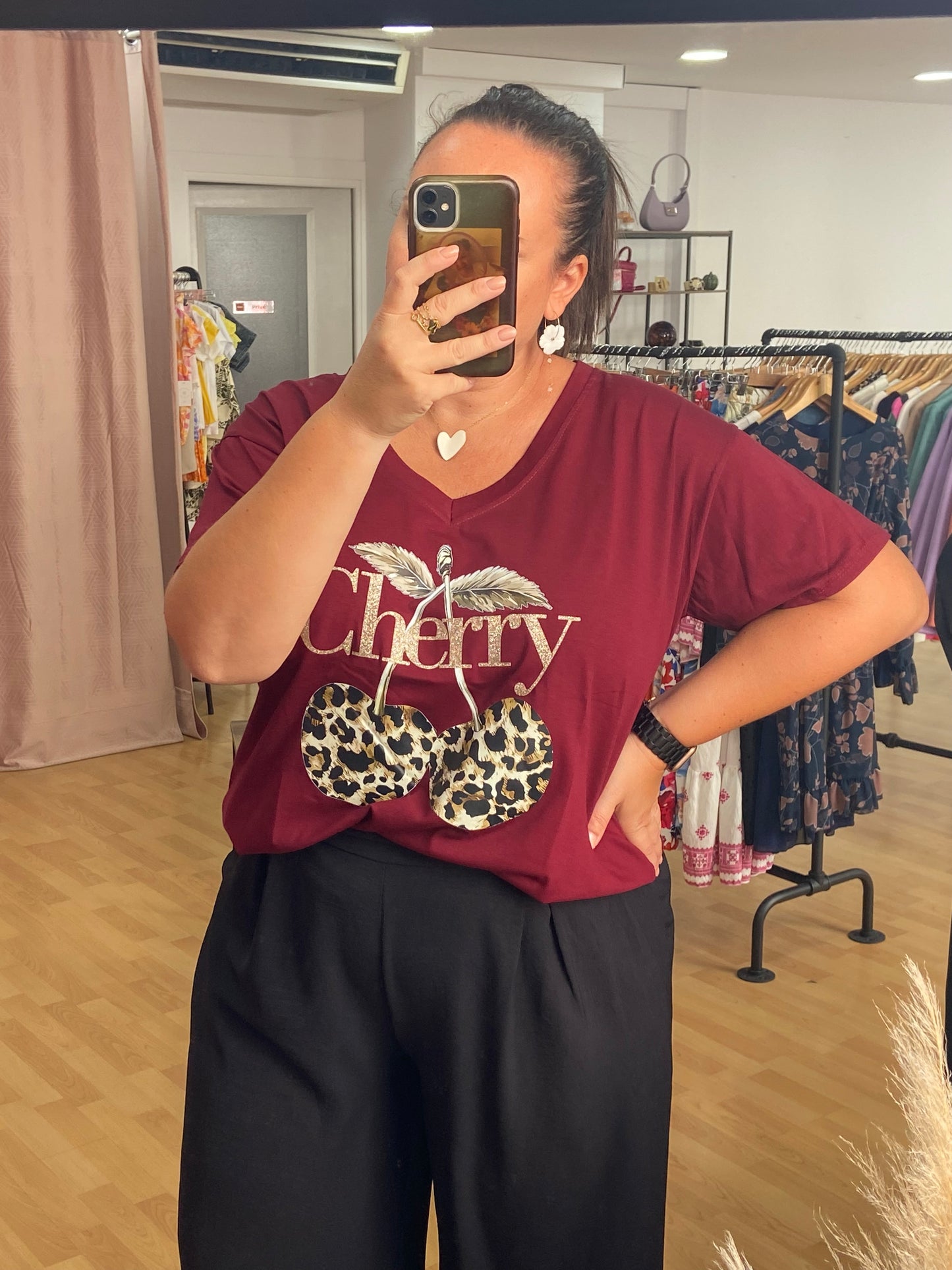 Teeshirt bordeaux GT CHERRY