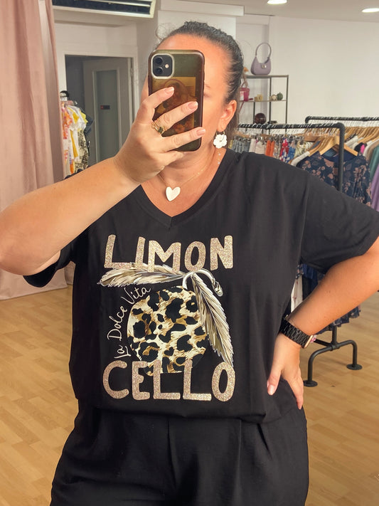 Teeshirt noir LEMON CELLO