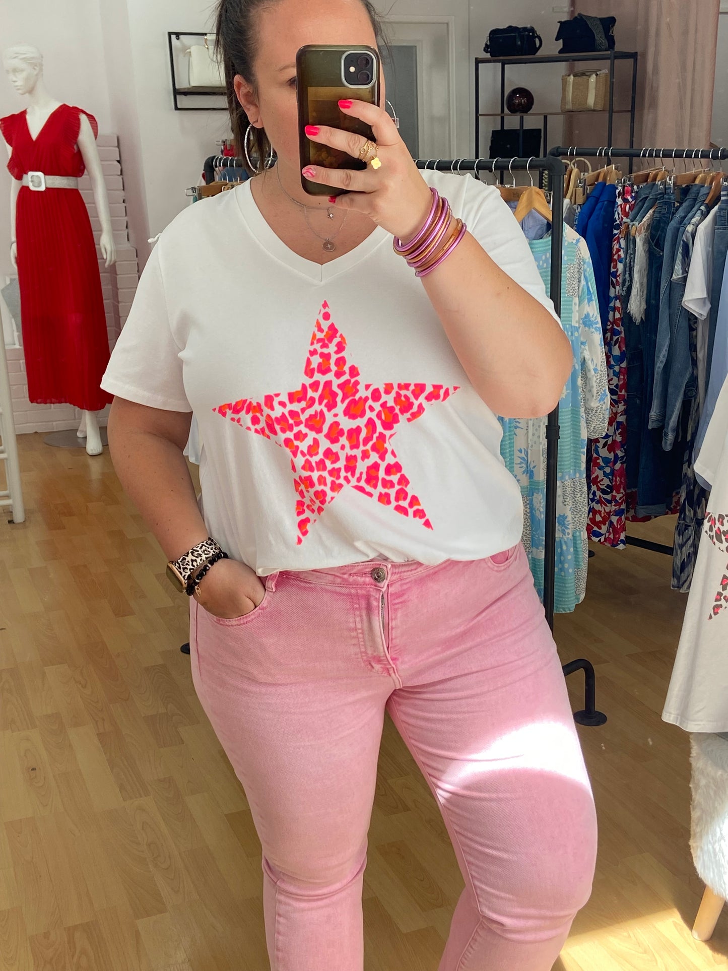 Teeshirt rose GT STAR