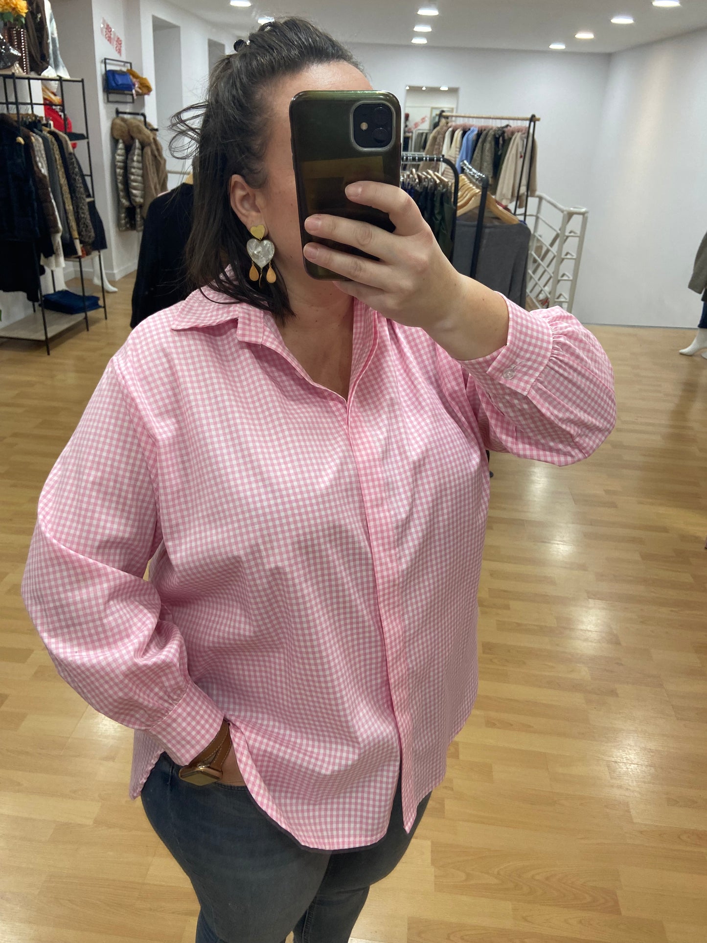 Chemise rose VICHY