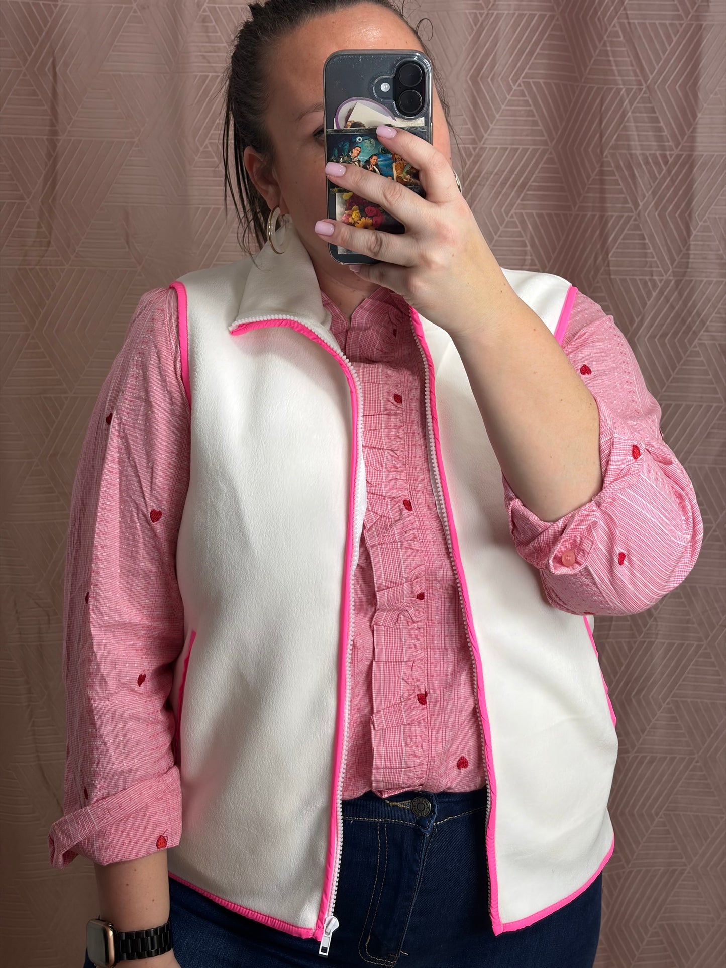 Polaire blanche S/M CARLA