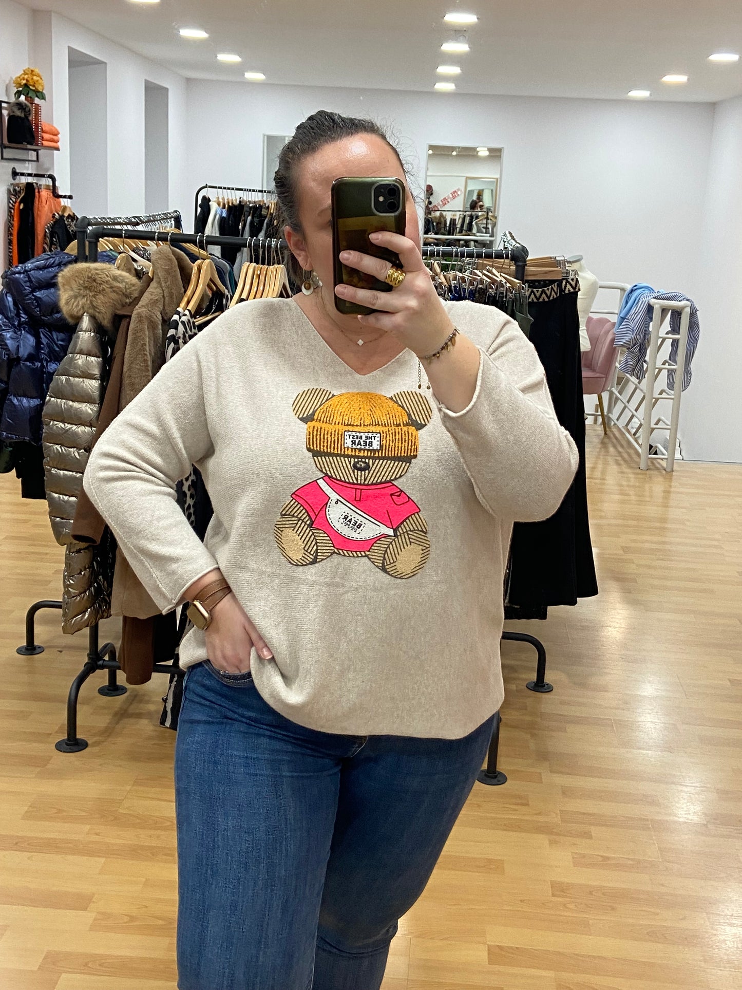 Pull beige BEAR