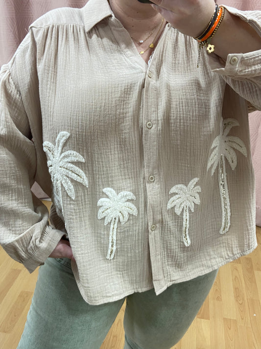 Chemise sable PALMIER